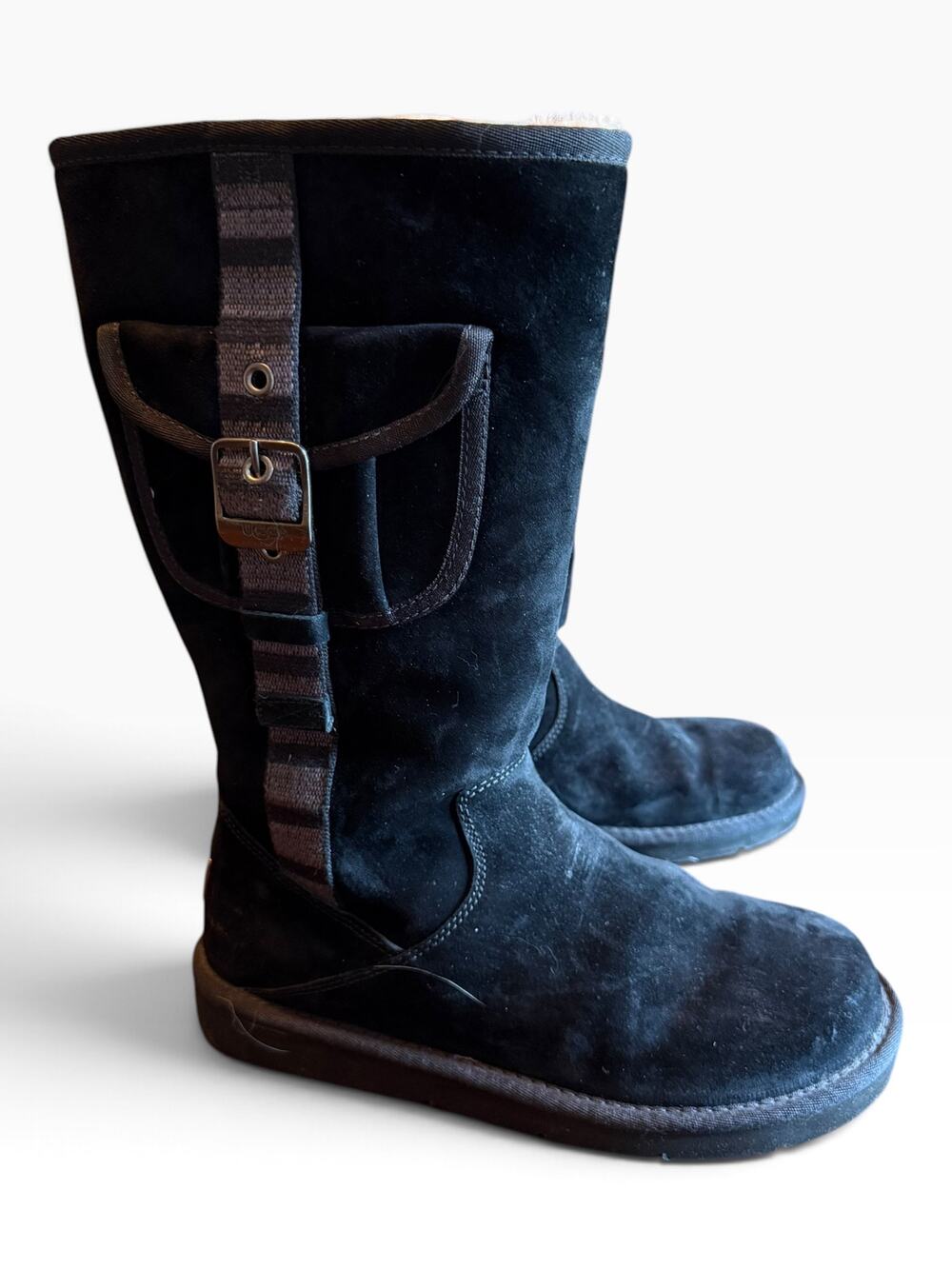UGG Australia Retro Cargo Boots | Black Suede | EU 38 / US 7